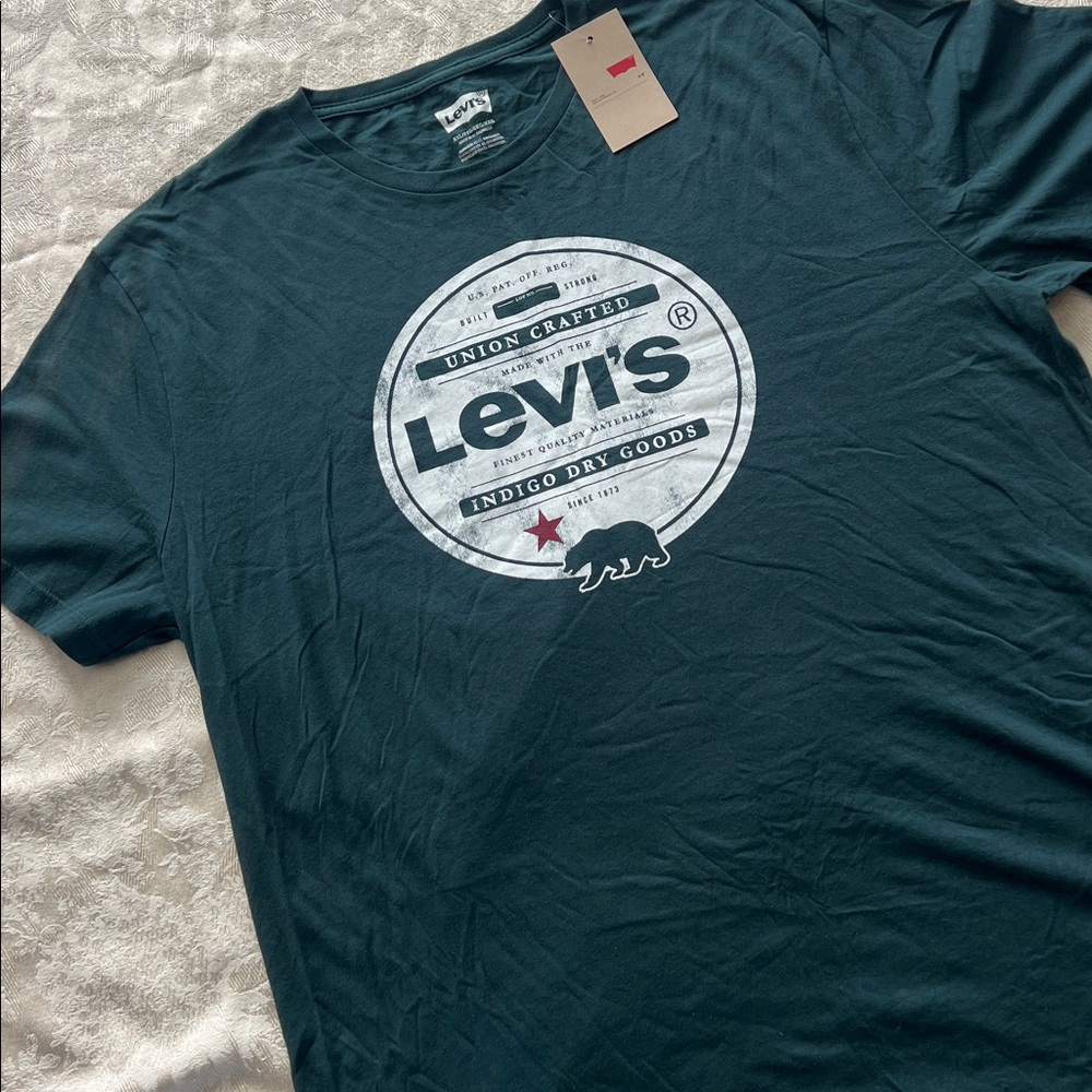 Levi's Men's Dark Green Graphic Tee - Picture 4 of 8